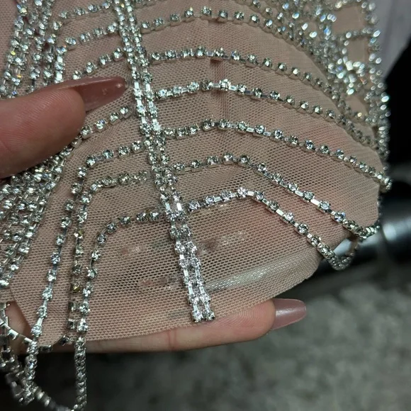 Mew Mews Silver Strapless Dress - Picture 7 of 15